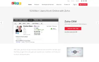 zoho.com in 2014