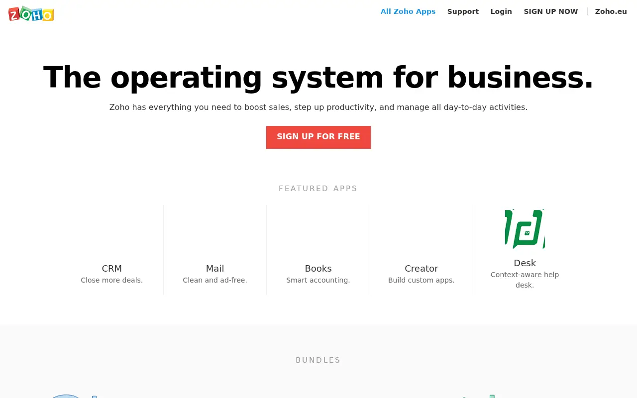 zoho.com in 2017