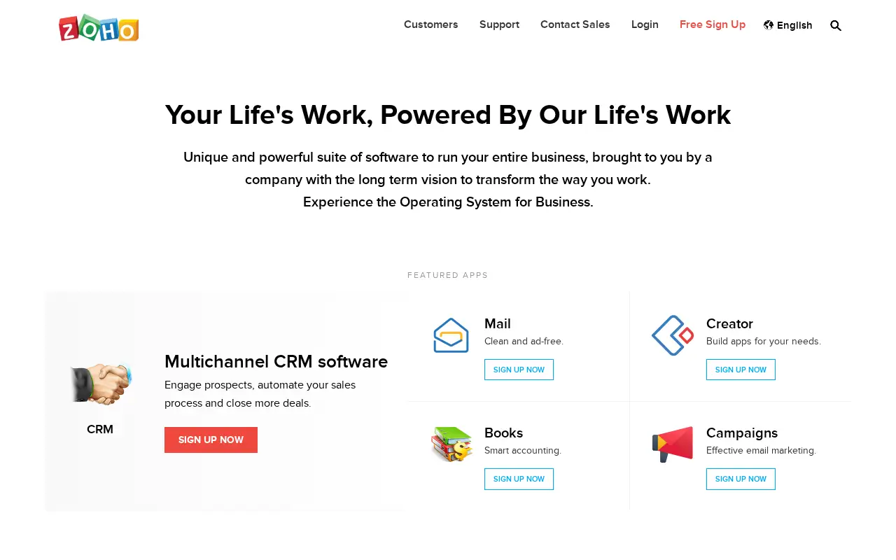 zoho.com in 2019
