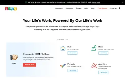 zoho.com in 2020