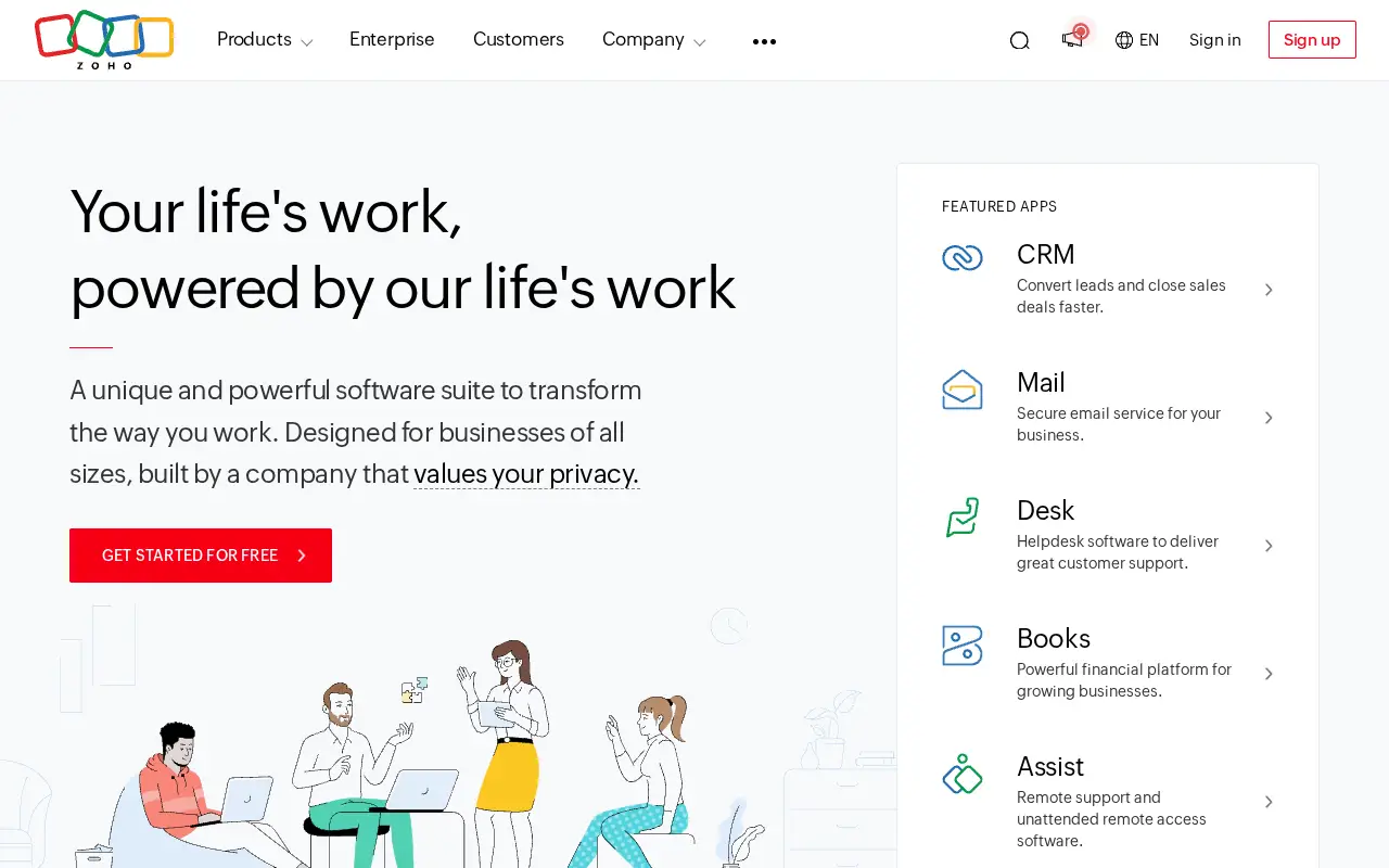 zoho.com in 2023