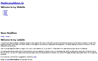padmanabhan.in in 2011