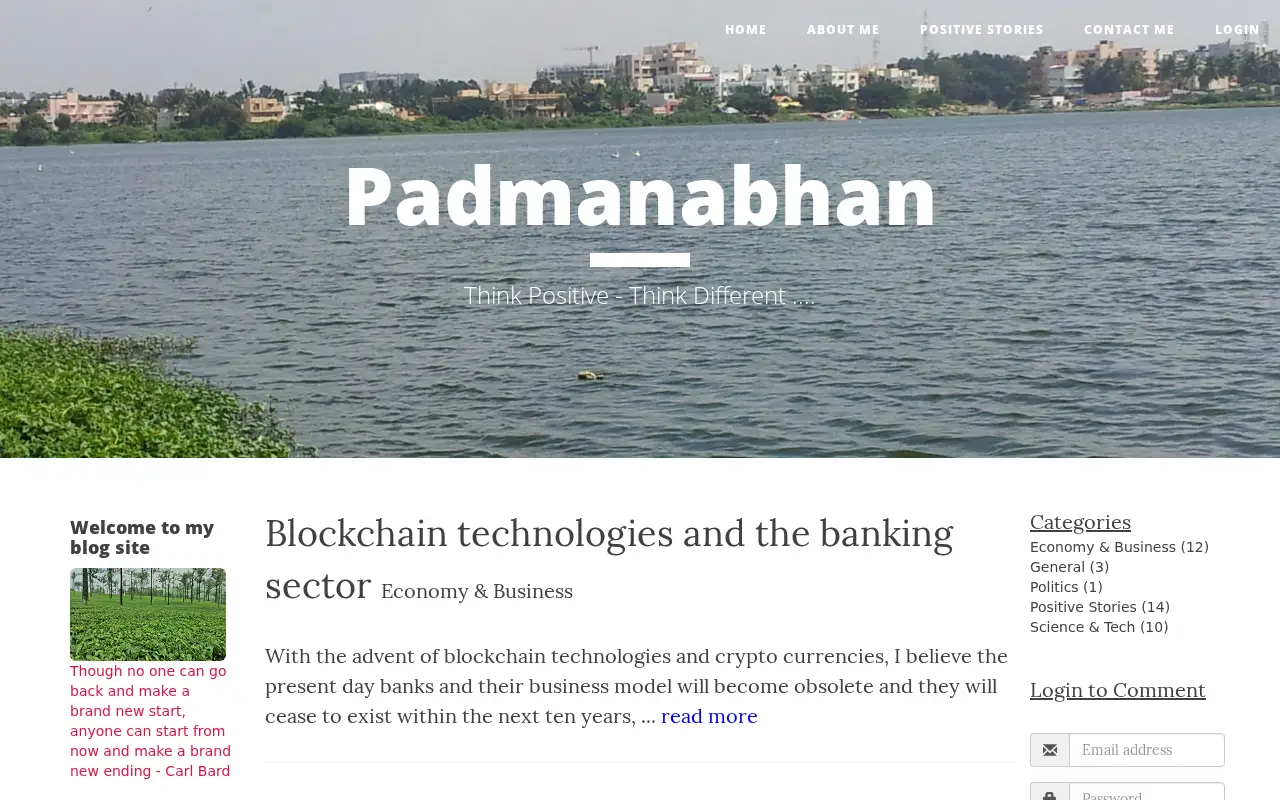 padmanabhan.in in 2018