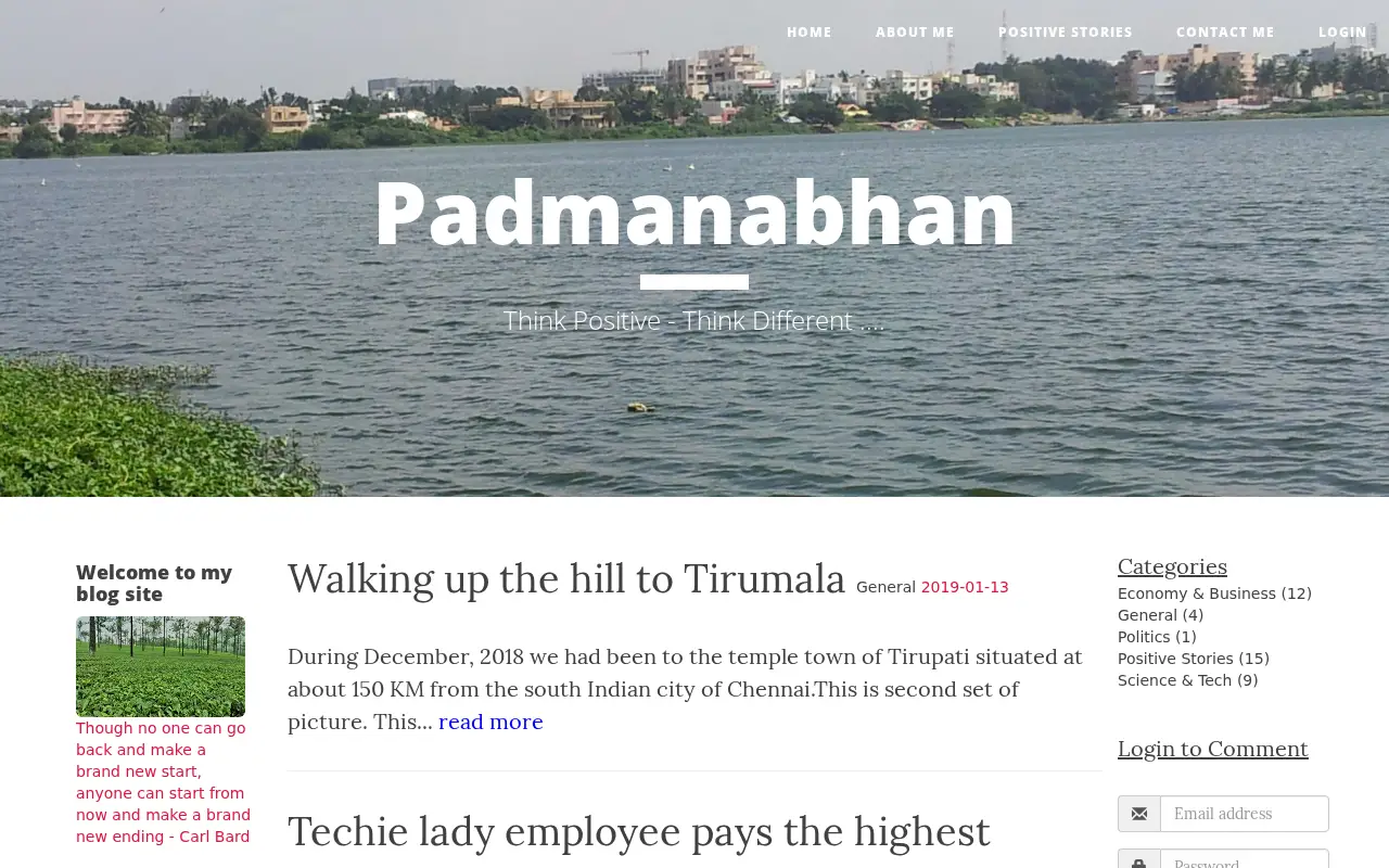 padmanabhan.in in 2019