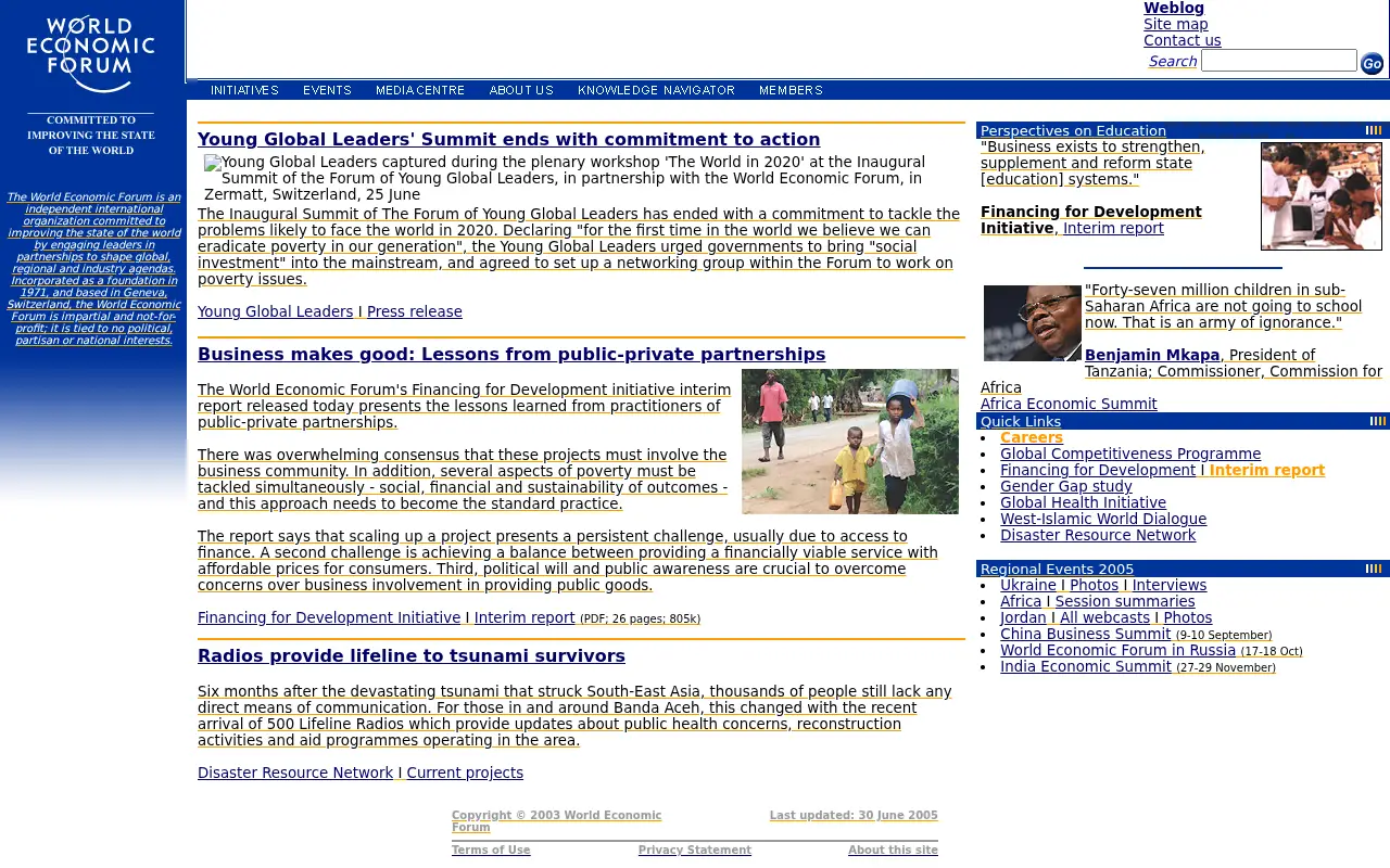 weforum.org in 2005