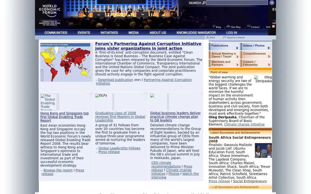 weforum.org in 2008