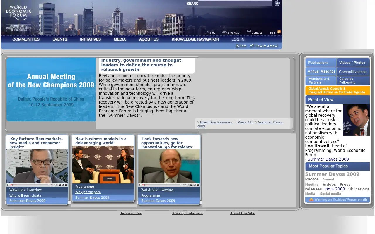 weforum.org in 2009