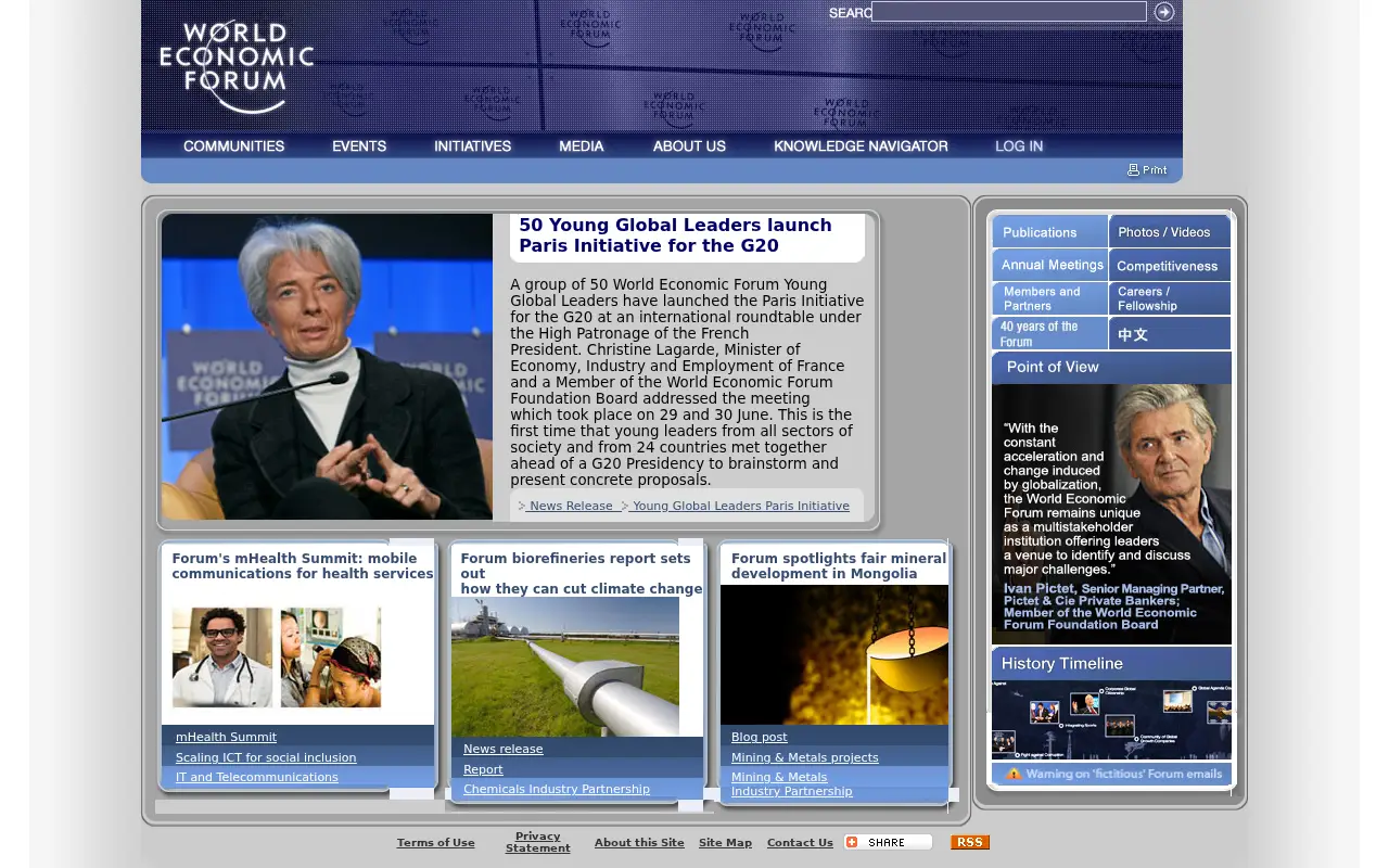 weforum.org in 2010