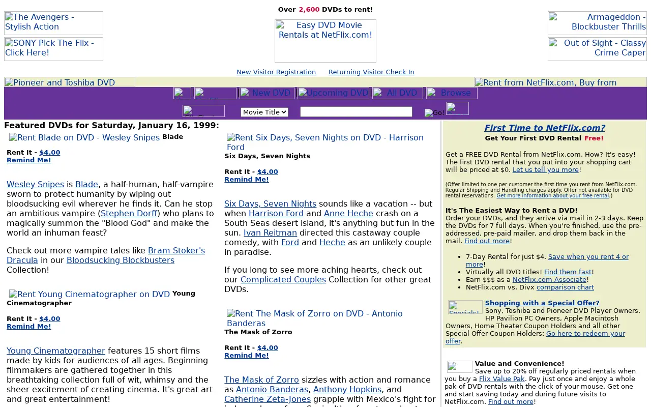 netflix.com in 1999