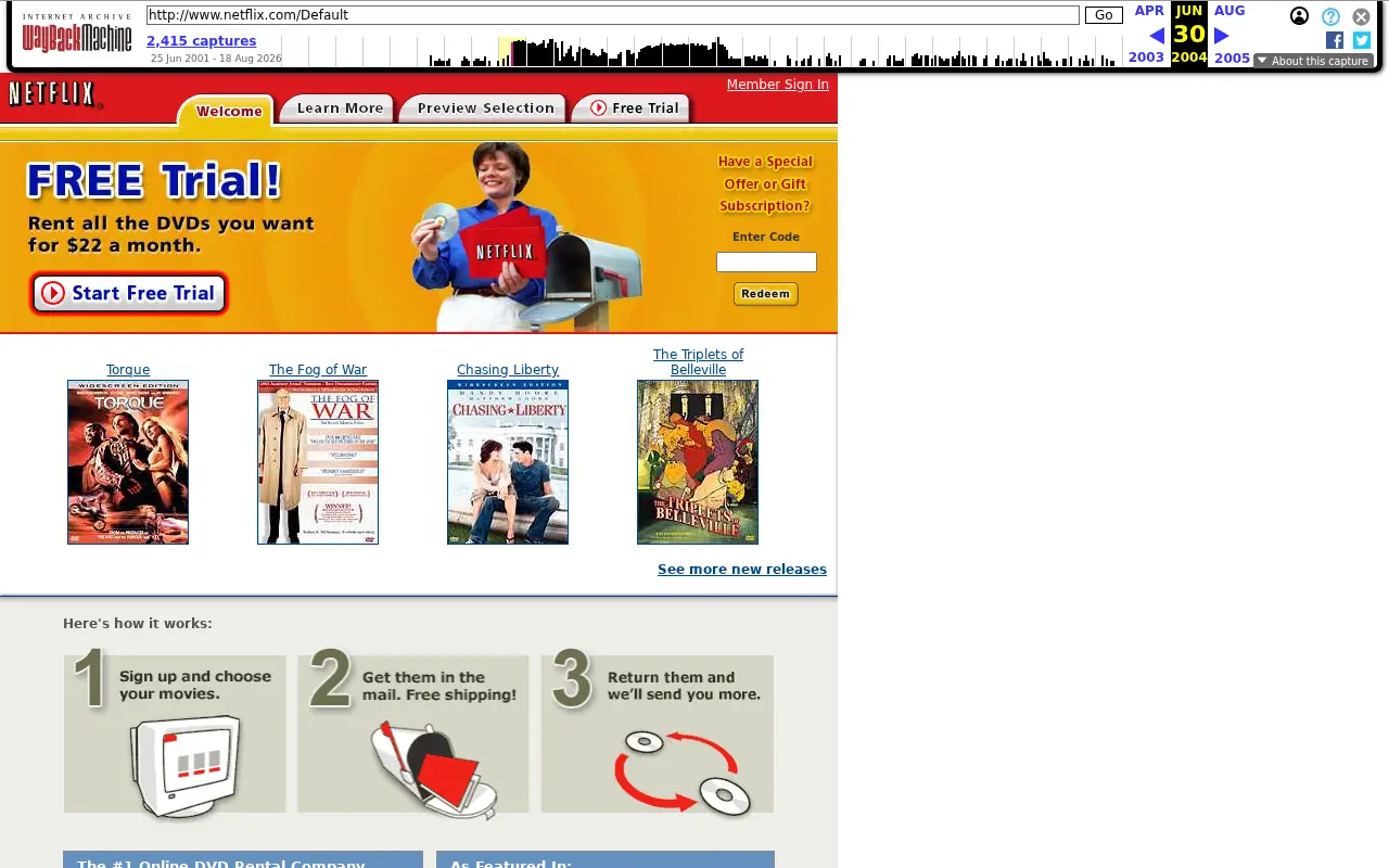 netflix.com in 2004