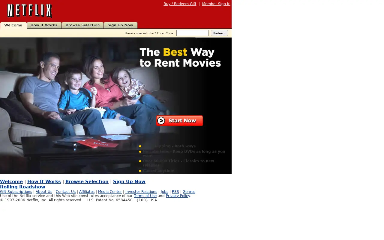 netflix.com in 2006