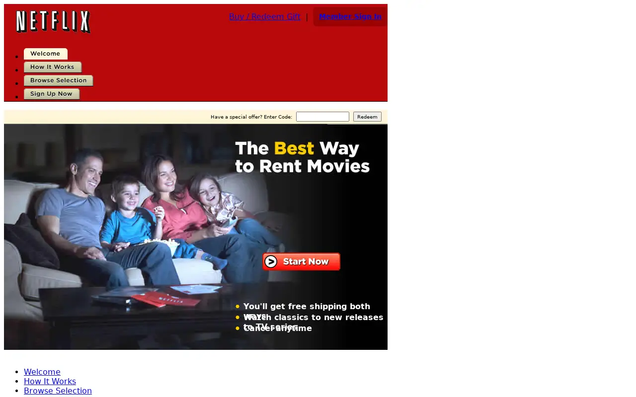 netflix.com in 2008