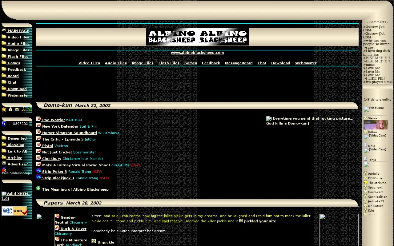 albinoblacksheep.com on March 24, 2002