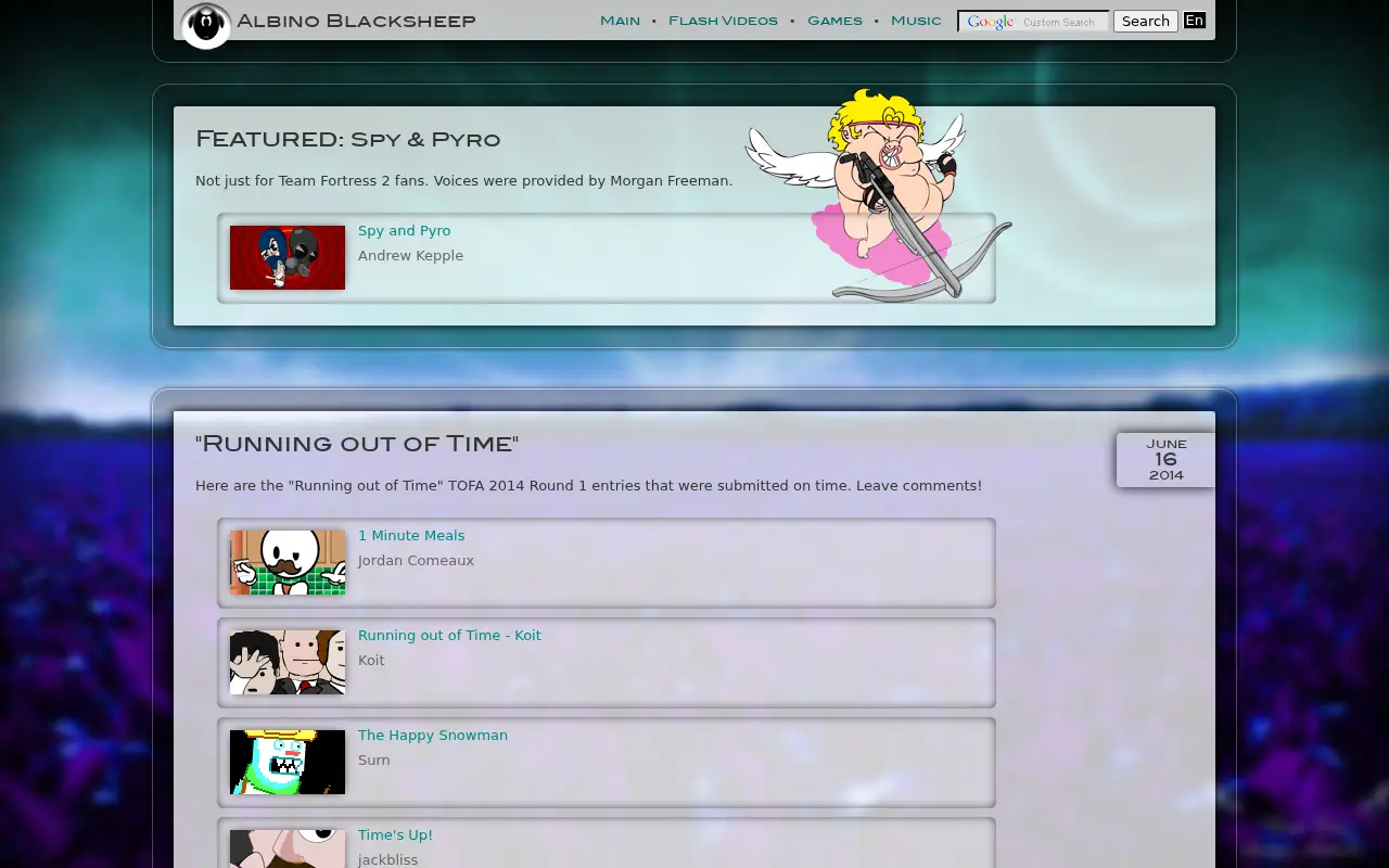 albinoblacksheep.com in 2014