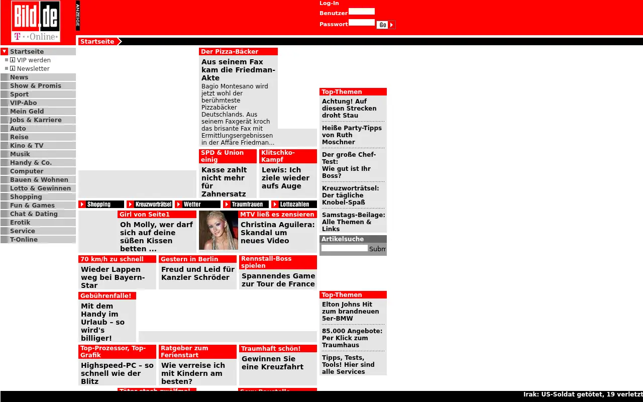 bild.de in 2003