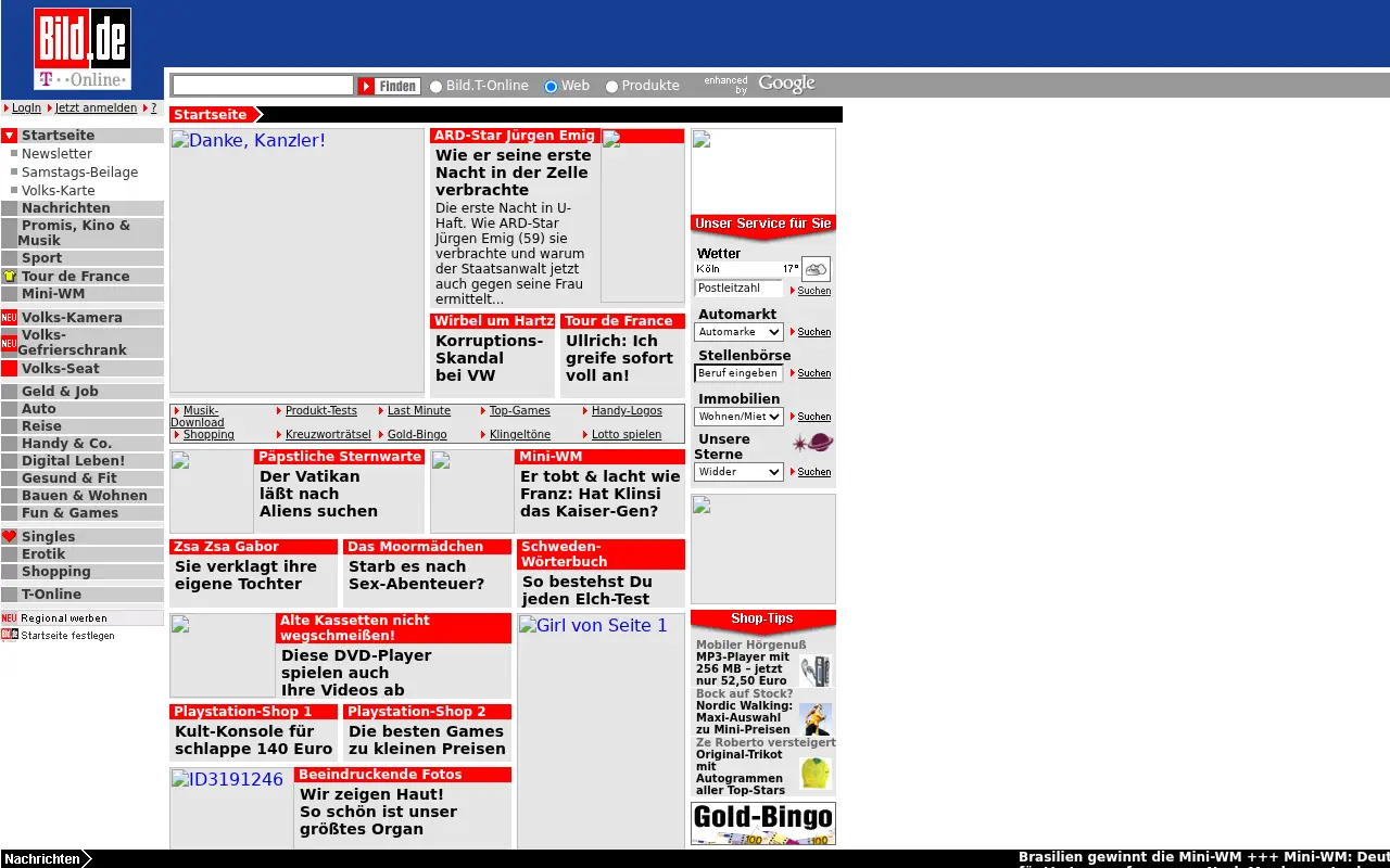 bild.de in 2005