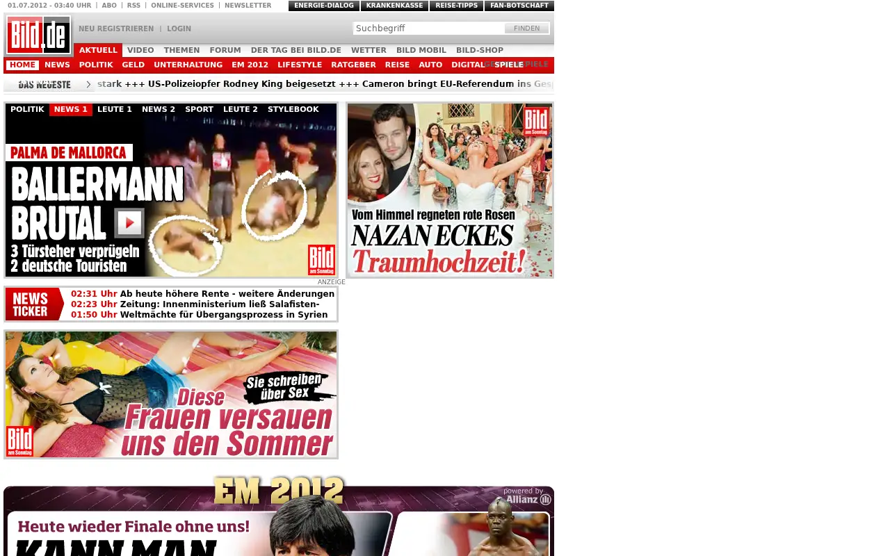 bild.de in 2012