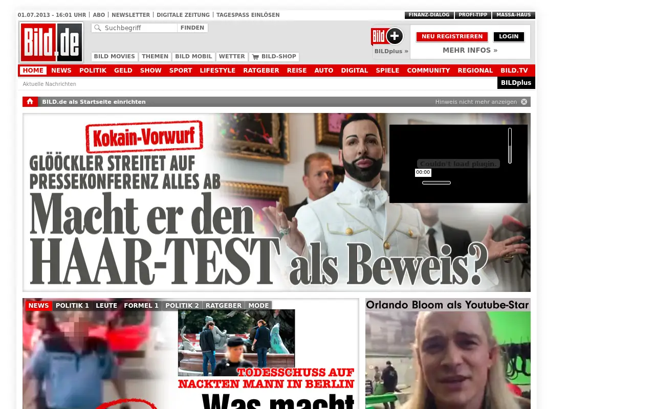 bild.de in 2013