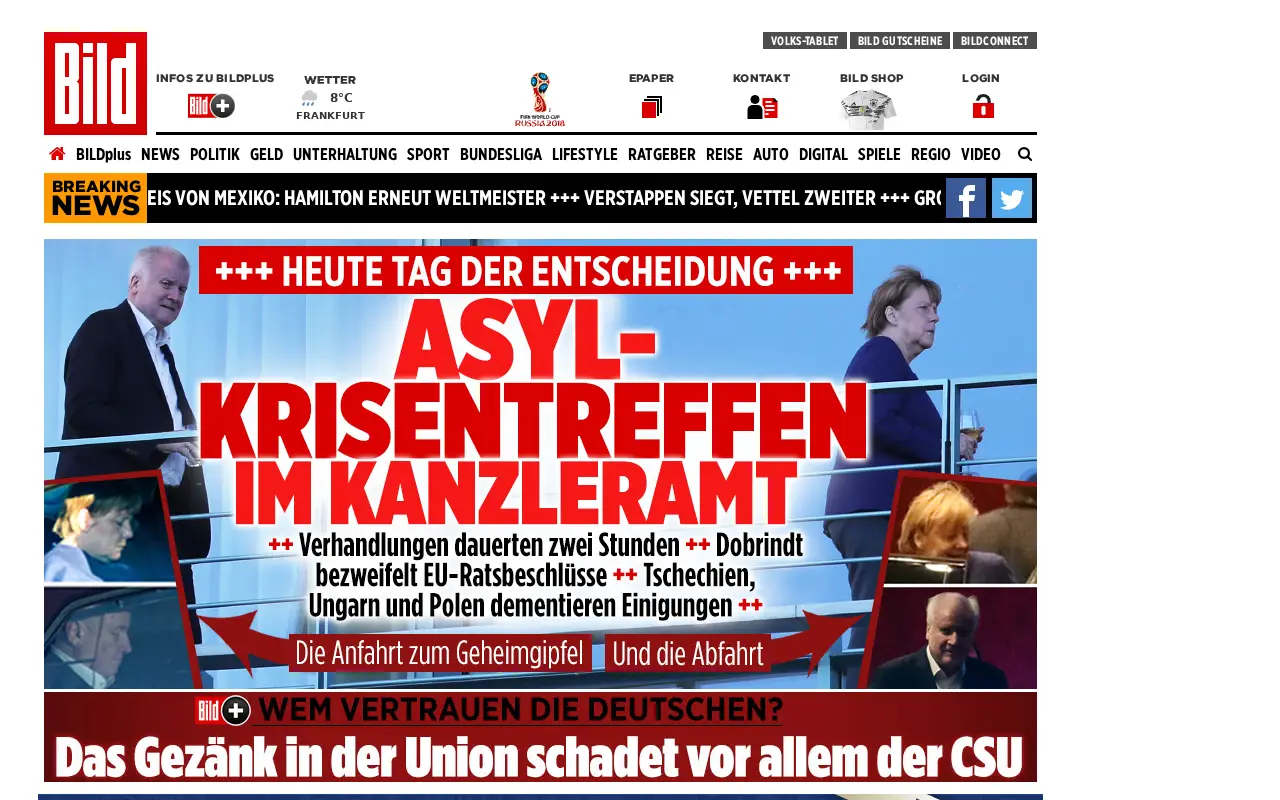 bild.de in 2018