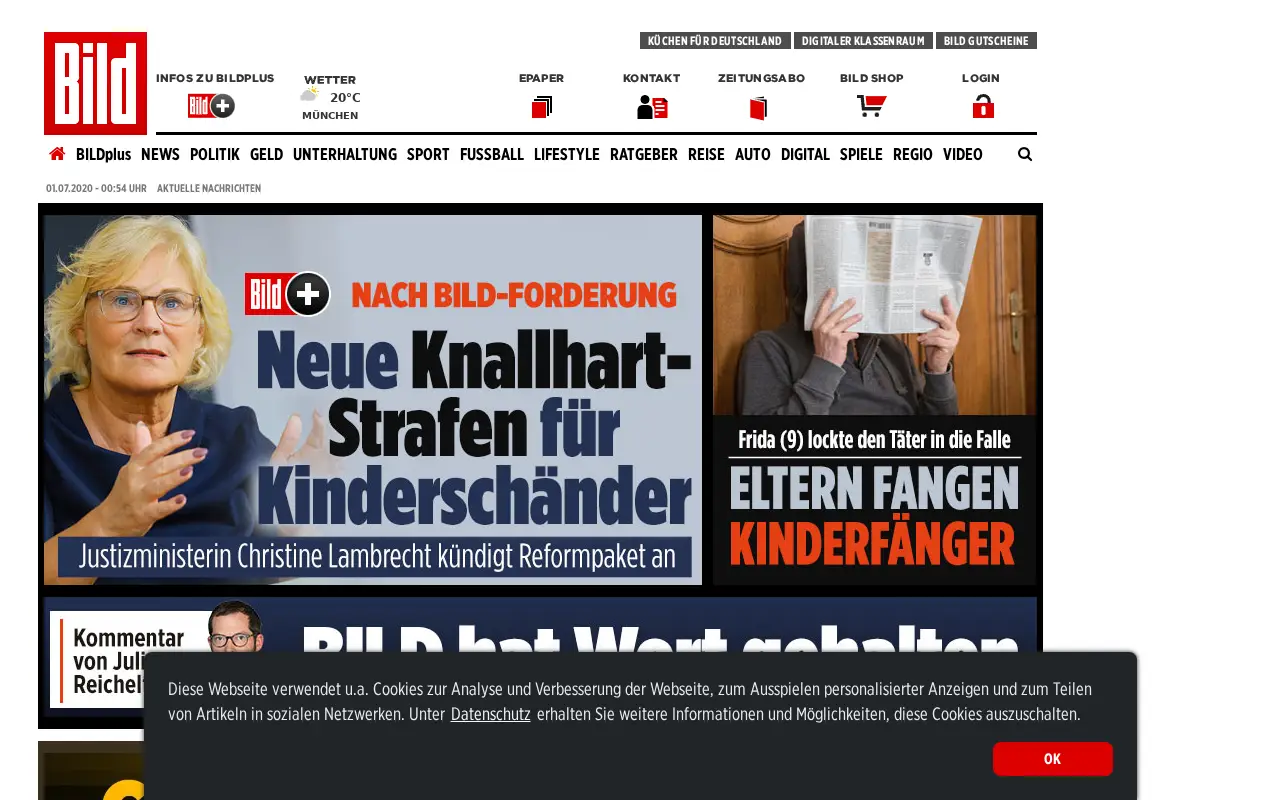 bild.de in 2020