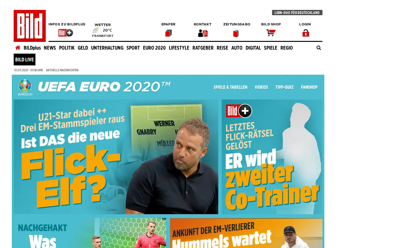 bild.de in 2021