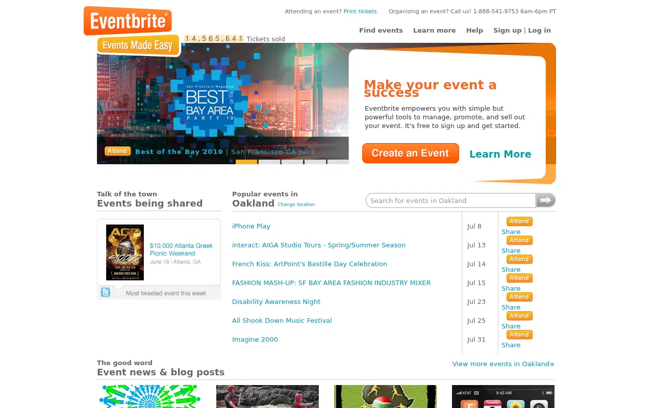 eventbrite.com on June 30, 2010