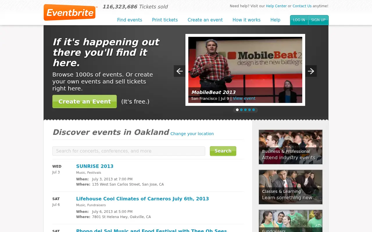 eventbrite.com on July 1, 2013