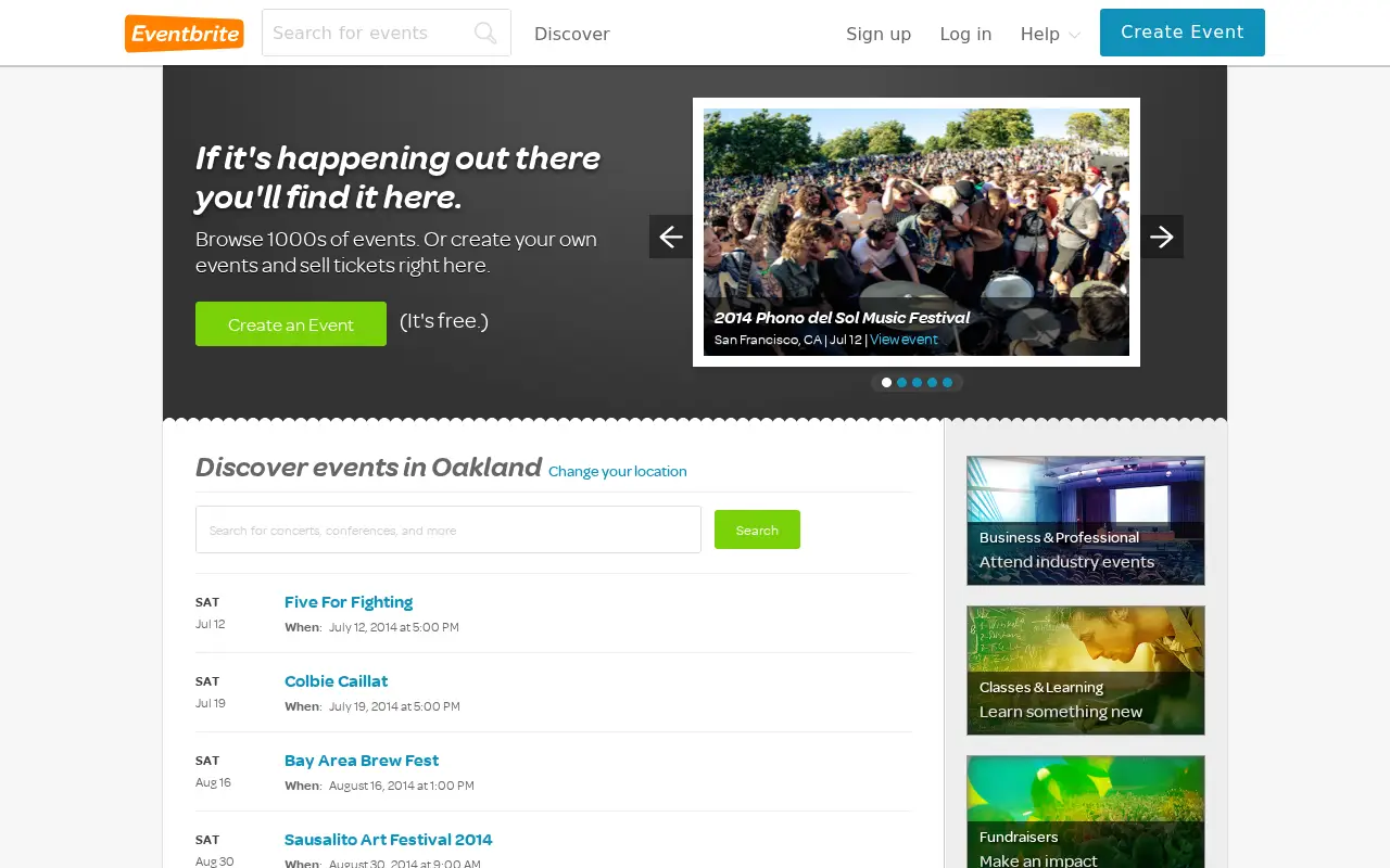 eventbrite.com on July 1, 2014