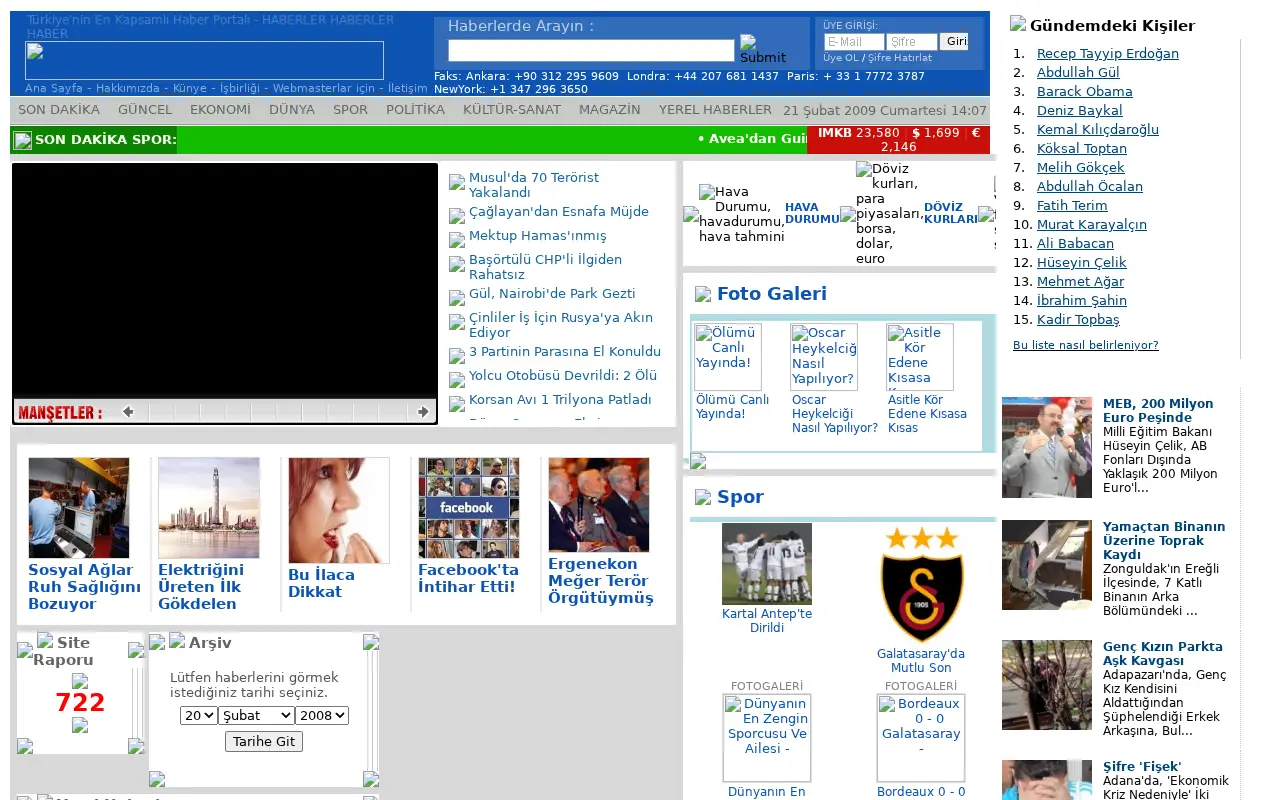 haberler.com in 2009