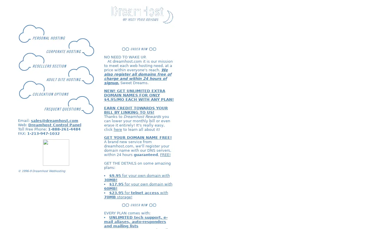 dreamhost.com on April 29, 1999