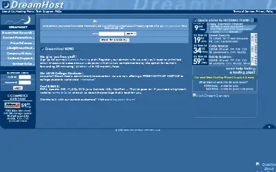 dreamhost.com in 2001