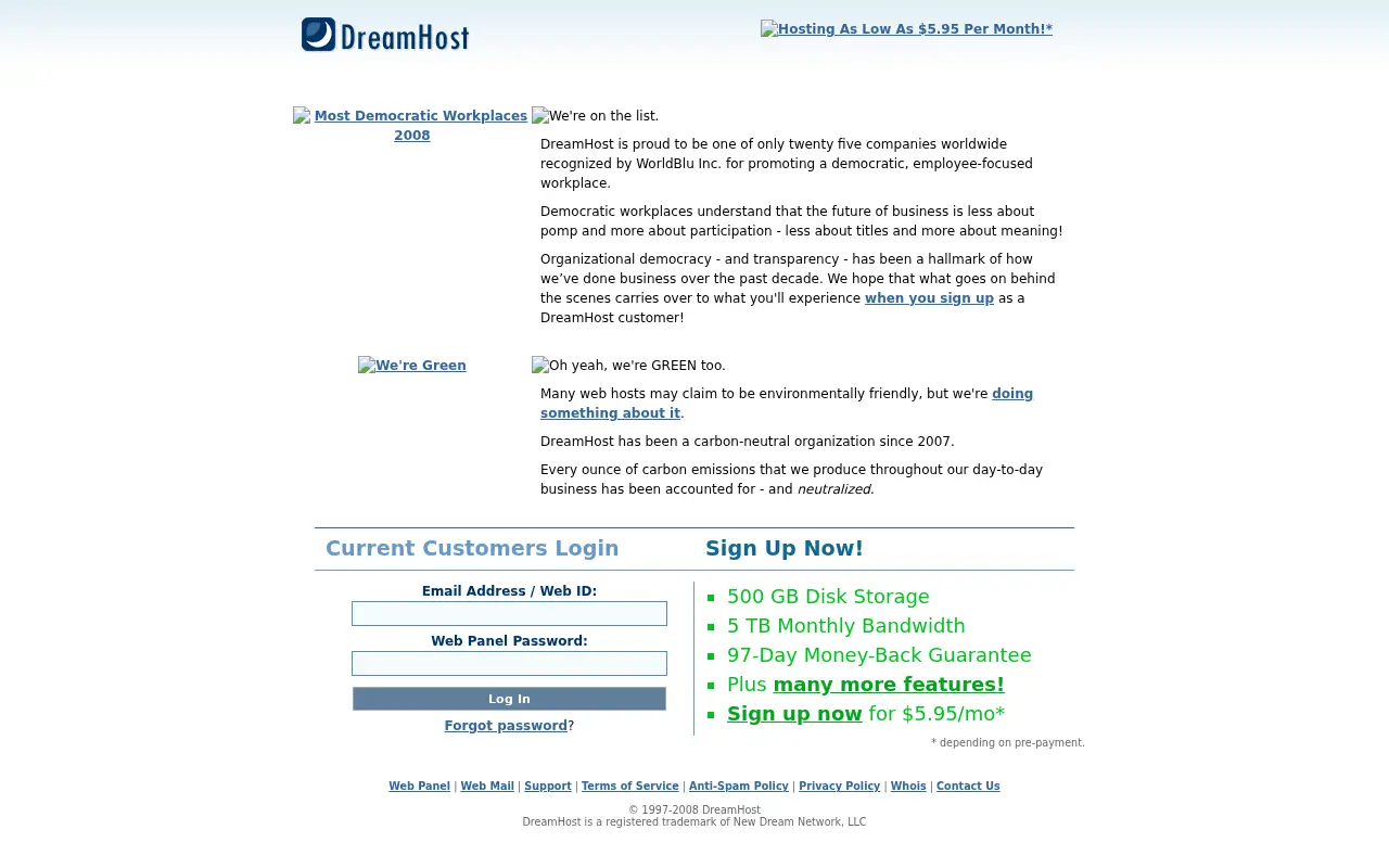 dreamhost.com on July 1, 2008