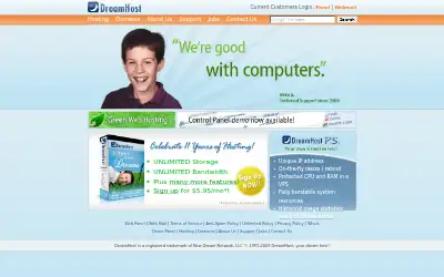 dreamhost.com in 2009