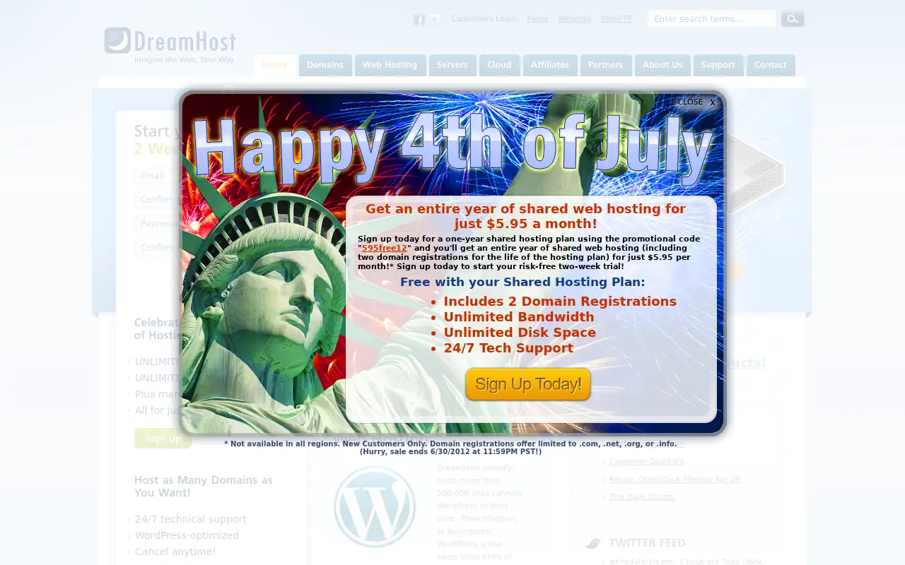 dreamhost.com on June 30, 2012