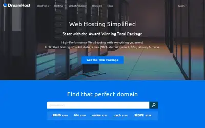 dreamhost.com in 2018
