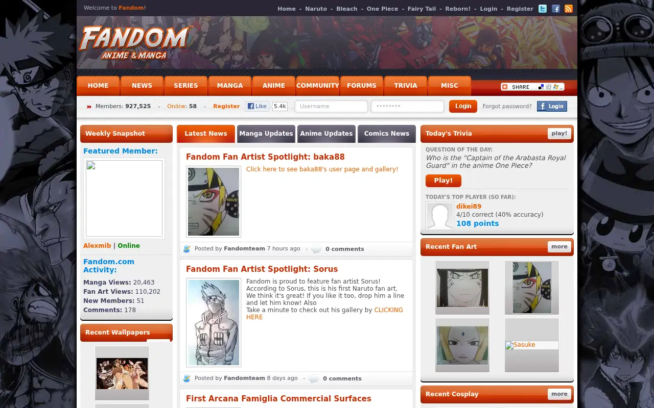 fandom.com in 2012