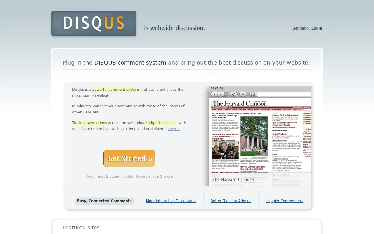 disqus.com in 2009