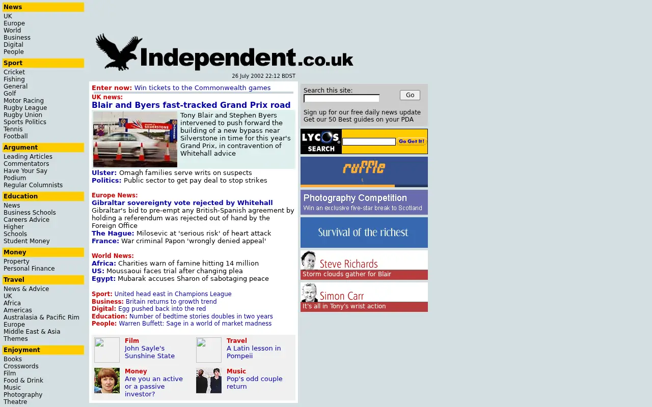 independent.co.uk in 2002
