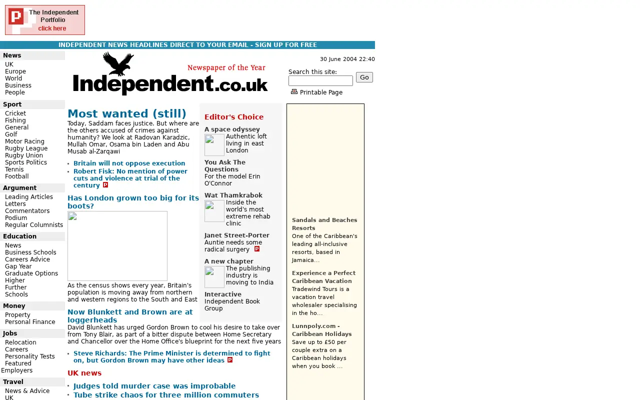 independent.co.uk in 2004
