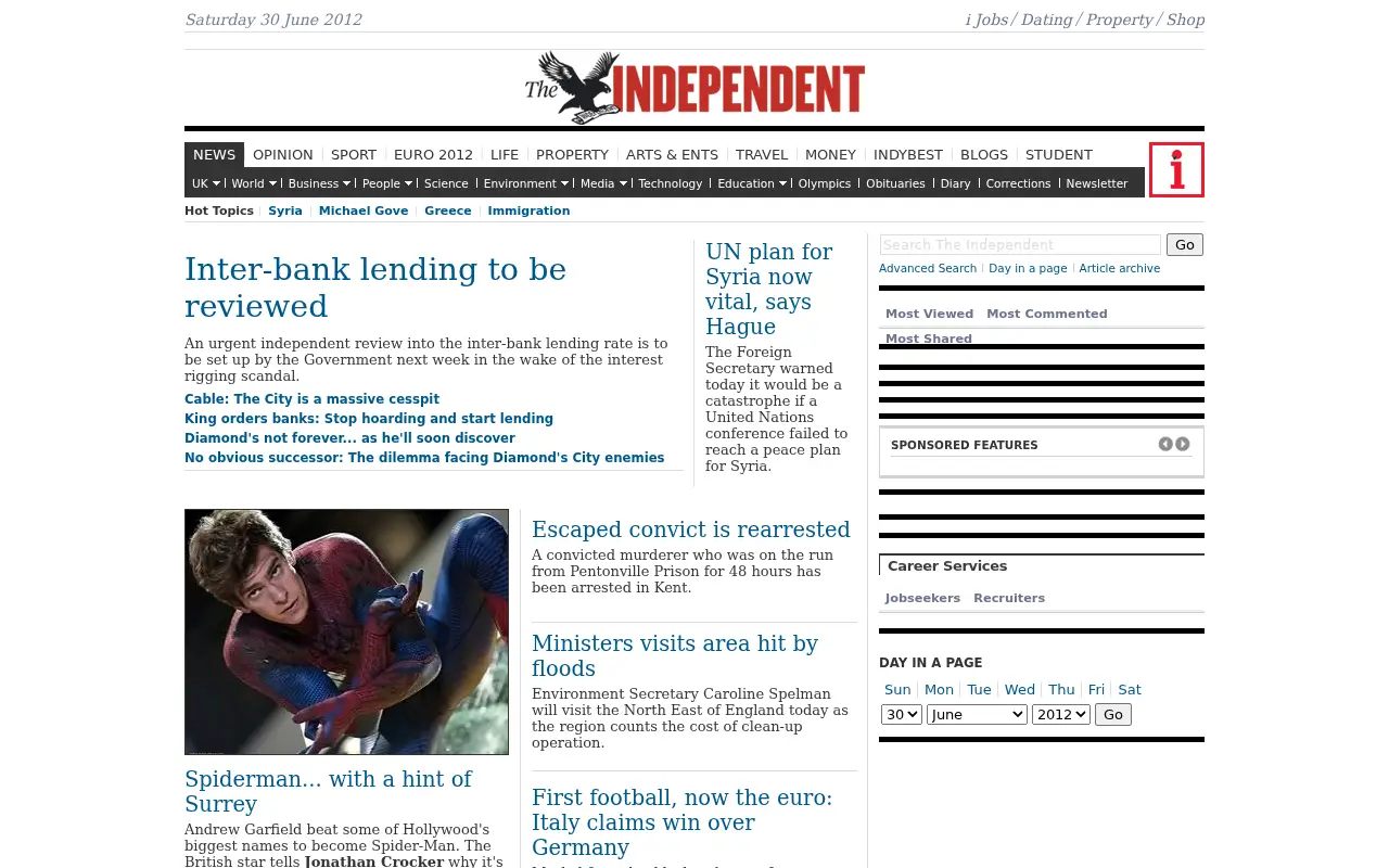 independent.co.uk in 2012