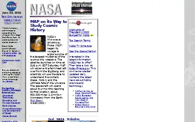 nasa.gov in 2001