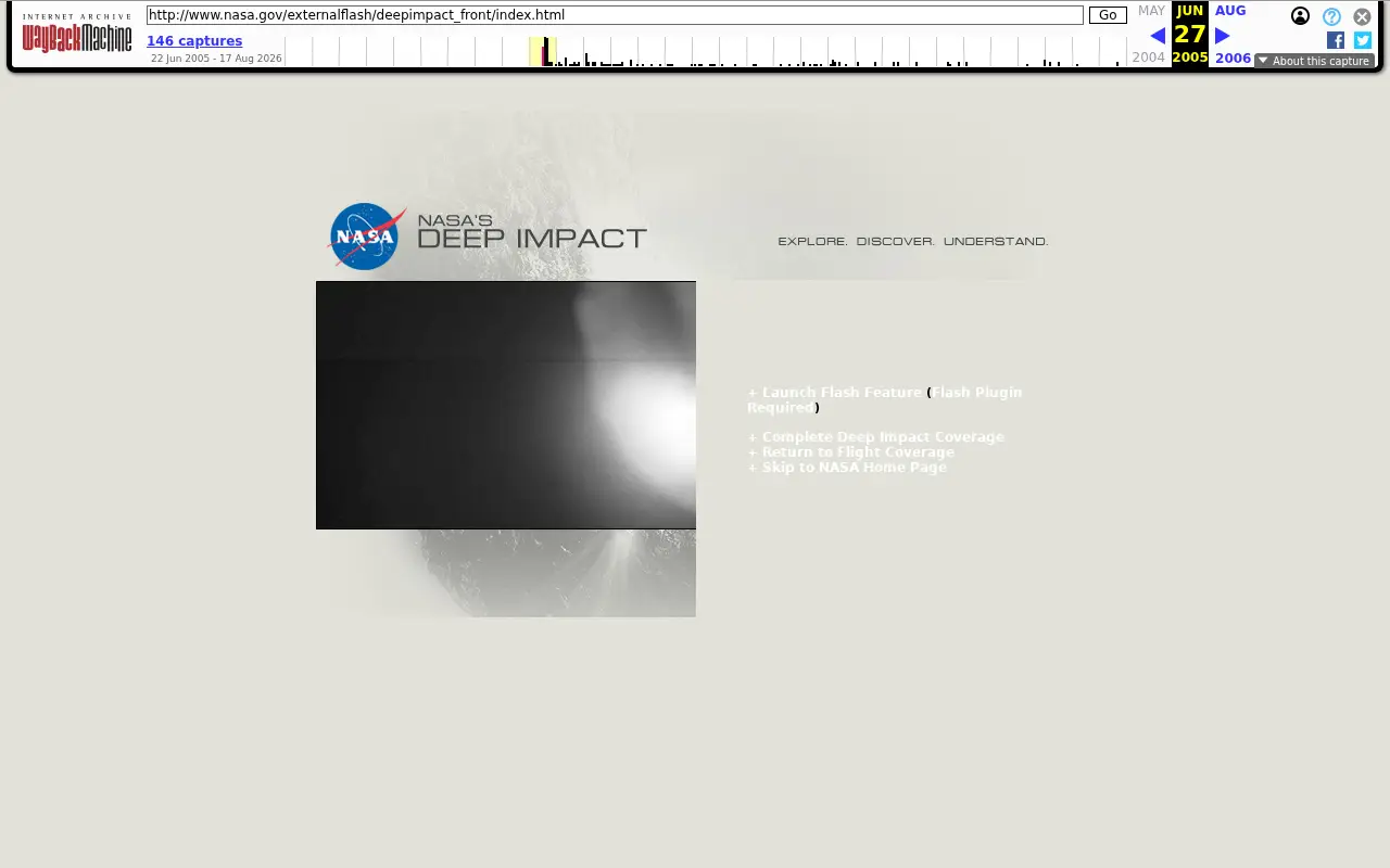 nasa.gov in 2005