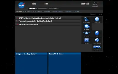 nasa.gov in 2008