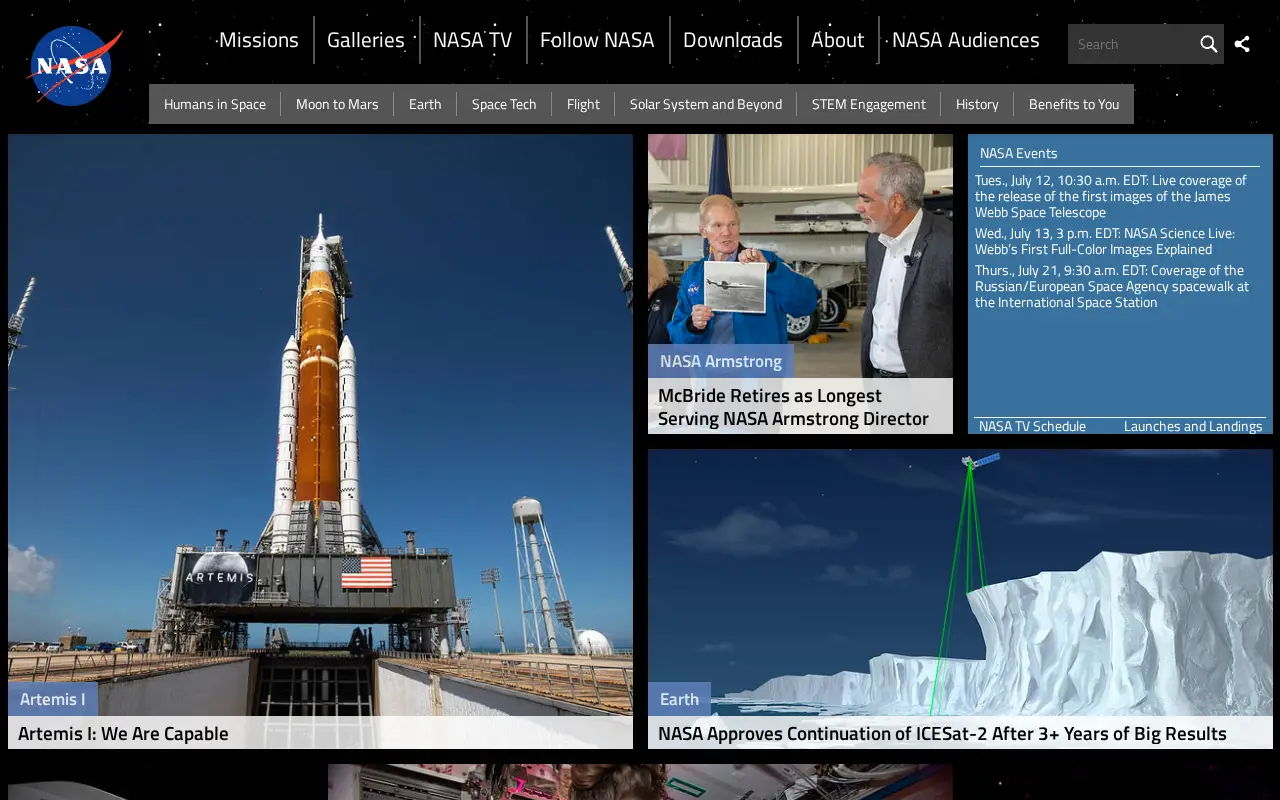 nasa.gov in 2022