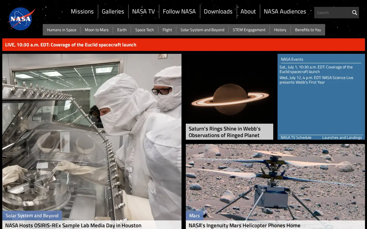 nasa.gov in 2023