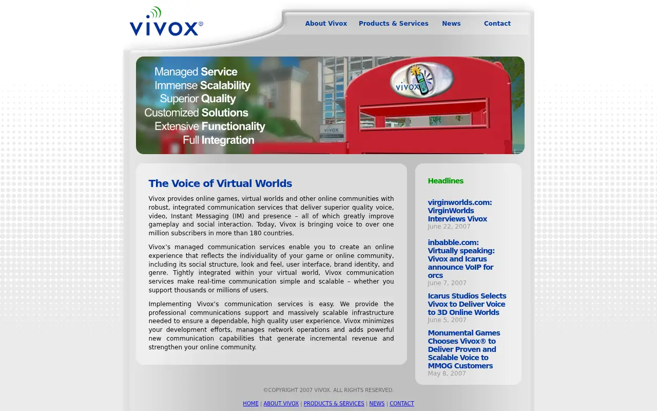vivox.com in 2007
