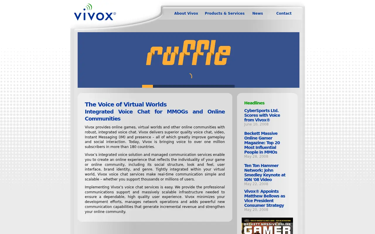 vivox.com in 2008
