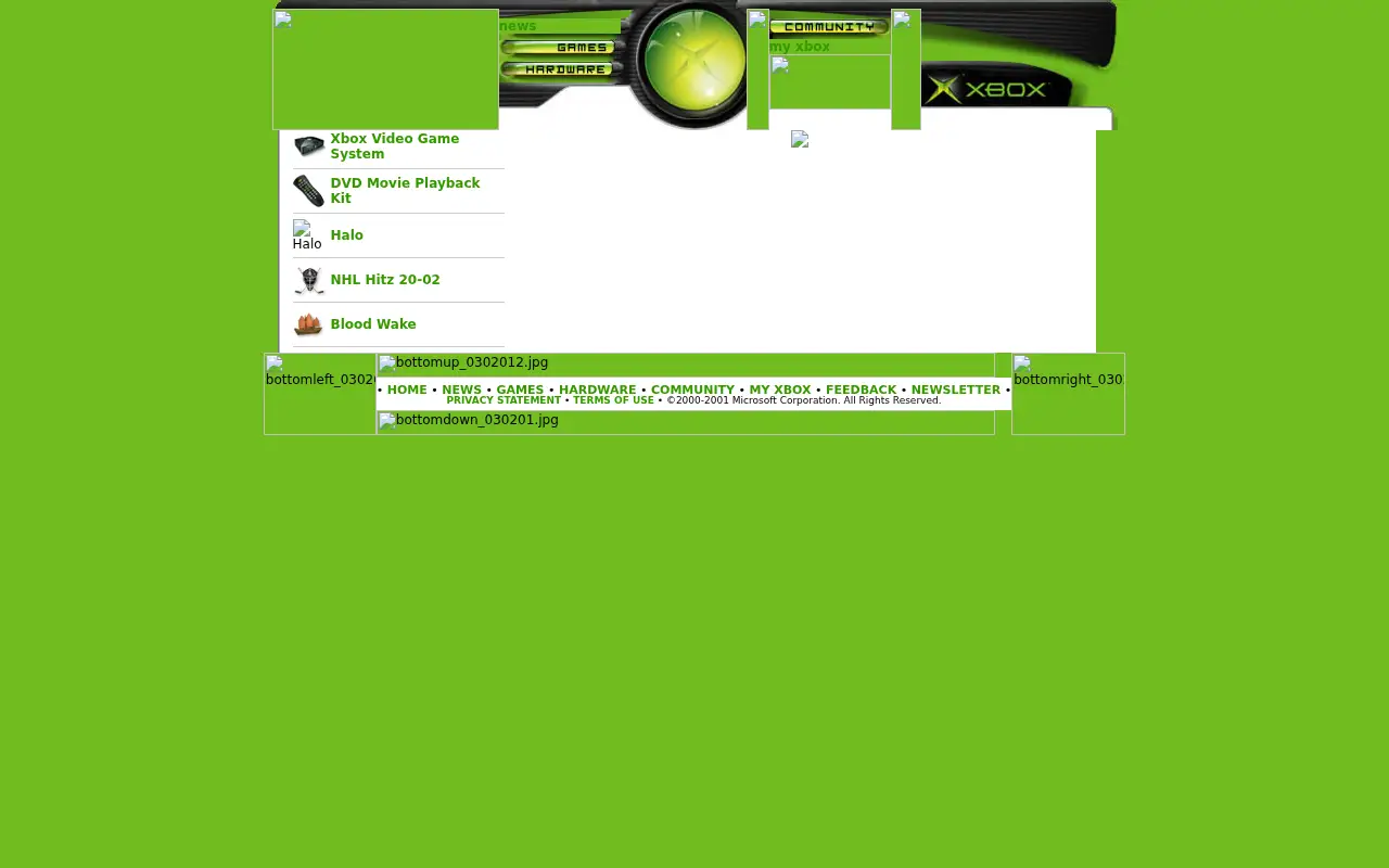 xbox.com in 2001
