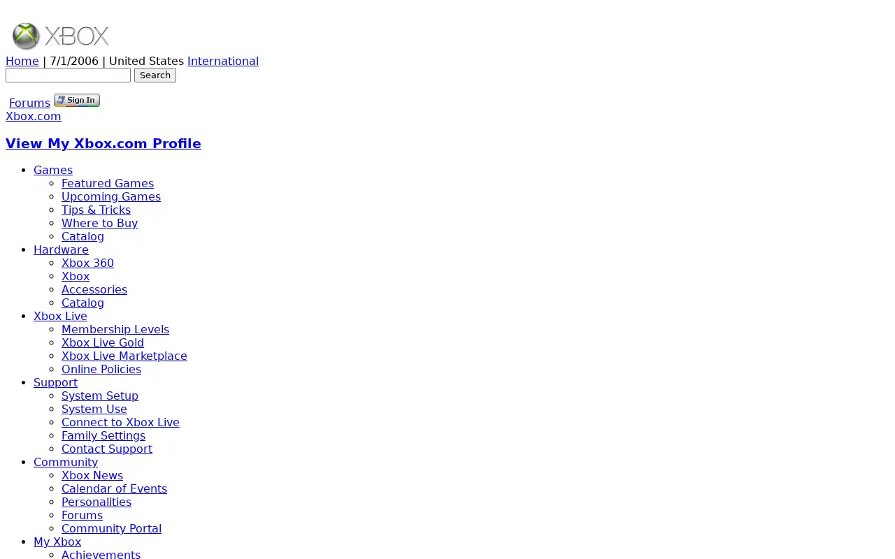 xbox.com in 2006