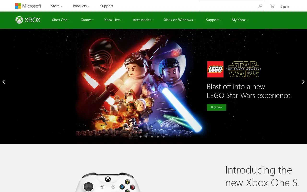 xbox.com in 2016